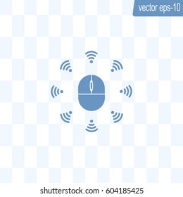 Wi-Fi icon around the computer mouse