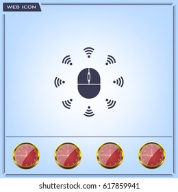 Wi-Fi icon around the computer mouse