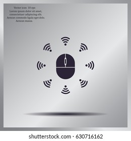Wi-Fi icon around the computer mouse