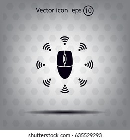 Wi-Fi icon around the computer mouse