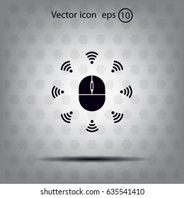 Wi-Fi icon around the computer mouse