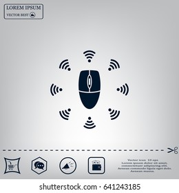 Wi-Fi icon around the computer mouse