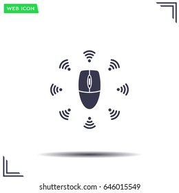 Wi-Fi icon around the computer mouse