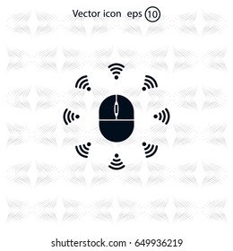 Wi-Fi icon around the computer mouse
