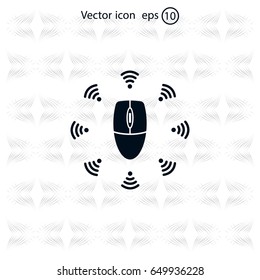 Wi-Fi icon around the computer mouse
