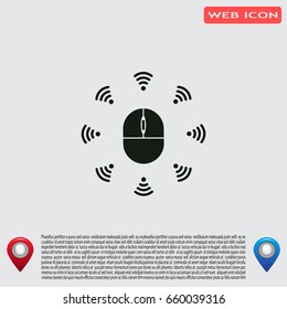 Wi-Fi icon around the computer mouse