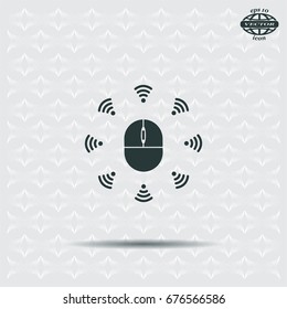 Wi-Fi icon around the computer mouse