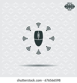 Wi-Fi icon around the computer mouse