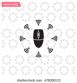 Wi-Fi icon around the computer mouse