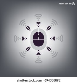 Wi-Fi icon around the computer mouse