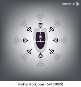 Wi-Fi icon around the computer mouse