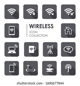 Wifi Icon Basic Internet Icons Set Stock Vector (Royalty Free