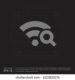 Wifi Icon - Black Creative Background