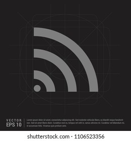 Wifi Icon - Black Creative Background