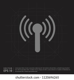 Wifi icon - Black Creative Background - Free vector icon