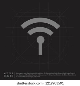 Wifi icon - Black Creative Background - Free vector icon