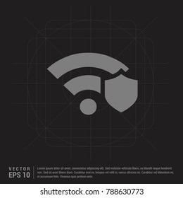 Wifi icon - Black Creative Background