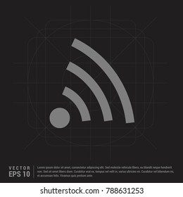 Wi-Fi Icon - Black Creative Background