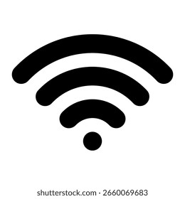 Icono de Wifi. Ilustración vectorial negra.