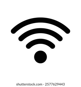 Wifi Icon. Black Wi-Fi Vector Symbol