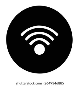 wifi icon. black and white Wi-Fi network connection symbol for app, ui and website. 
