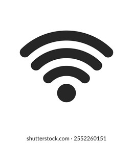 Ícone Wifi. Vetor de silhueta de ícone wi-fi preto e branco.