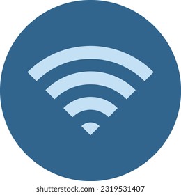 Wifi icon, blue color, vector. Wi-Fi blue icon on a white background.