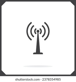 Botón de icono Wi-Fi en segundo plano. Ilustración vectorial Wi-Fi.