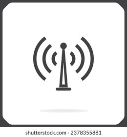Botón de icono Wi-Fi en segundo plano. Ilustración vectorial Wi-Fi.