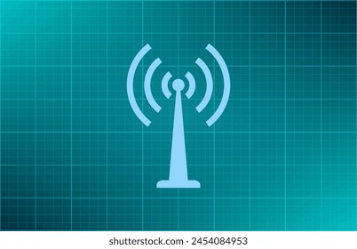 Wi-Fi icon button on white background - vector illustration.
