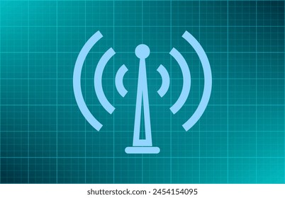 Wi-Fi icon button on white background - vector illustration.
