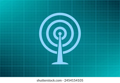 Wi-Fi icon button on white background - vector illustration.