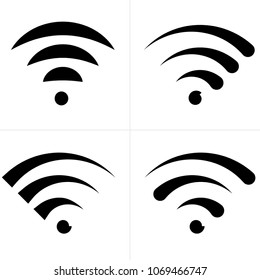 Wifi Icon Calligraphic Design Vector Art Illustration