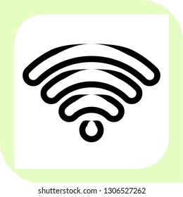 Wifi Icon Calligraphic Design Vector Art Illustration
