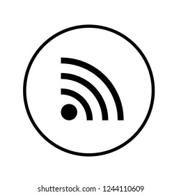 Wifi icon in circle. Vector Illustration