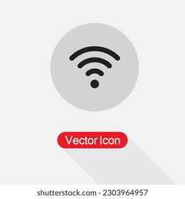 Icono Wi-Fi en la ilustración de vector circular Eps10