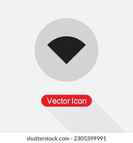 Icono Wi-Fi en la ilustración de vector circular Eps10