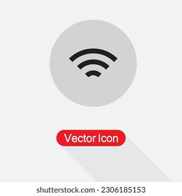 Icono Wi-Fi en la ilustración de vector circular Eps10