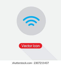 Wi-Fi Icon in Circle Vector Illustration Eps10