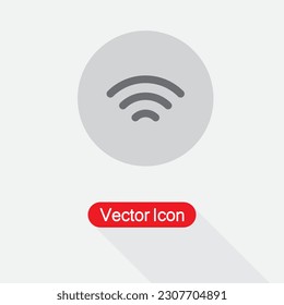 Wi-Fi Icon in Circle Vector Illustration Eps10