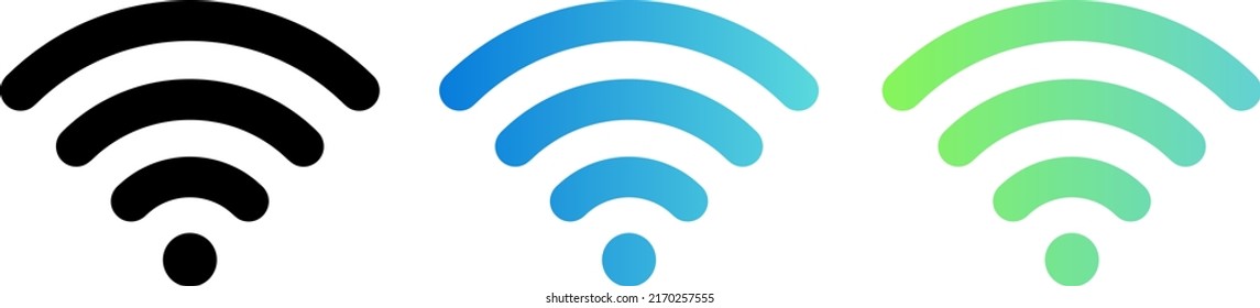 Wi-fi icon collection. Vector illustration symbol.