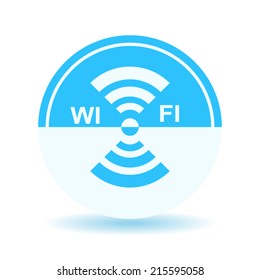 Wifi icon concept blue style for business design
