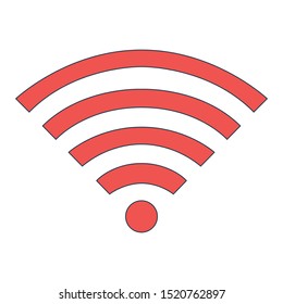 WiFi Icon. Concept for Hi Tech. Outline Technical Symbol, Icon and Badge. Simple Vector illustration.