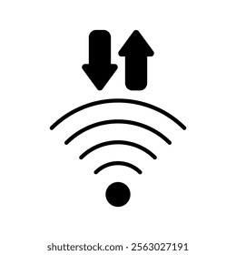 Wifi icon conection. Free wifi sign isolated icon. wi-fi network linear icon. signal sign and symbol. Public wifi area solid sign. Wifi icon wireless internet signal element flat symbol