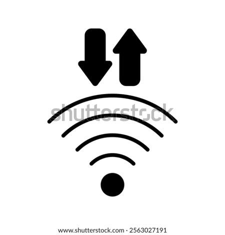Wifi icon conection. Free wifi sign isolated icon. wi-fi network linear icon. signal sign and symbol. Public wifi area solid sign. Wifi icon wireless internet signal element flat symbol