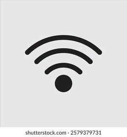 Wifi Icon Design Adobe illustration Vector Files,Black Color 