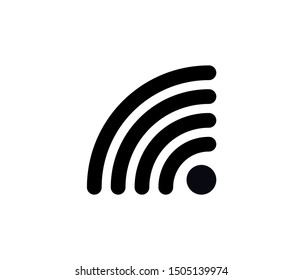 Wifi icon design. Wifi icon, basic shape vector. Vector illustration.
