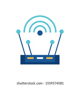 Wifi icon design, Digital technology communication social media internet web and wireless theme Vector illustration