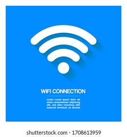 
Wifi icon design with drop shadow