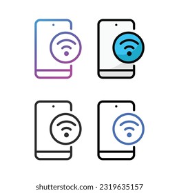 Wifi icon design in four variation color